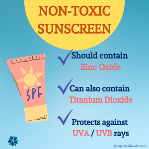 Non-Toxic Sunscreen information and text